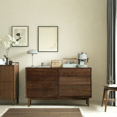 Buffet rétro tout en bois massif