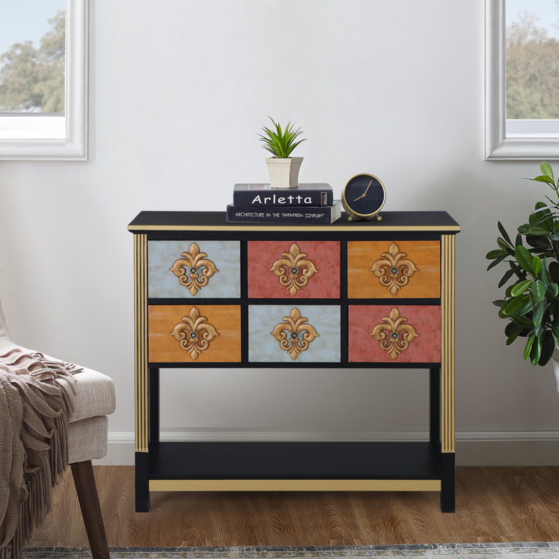 Commode d'appoint 6 tiroirs Camen