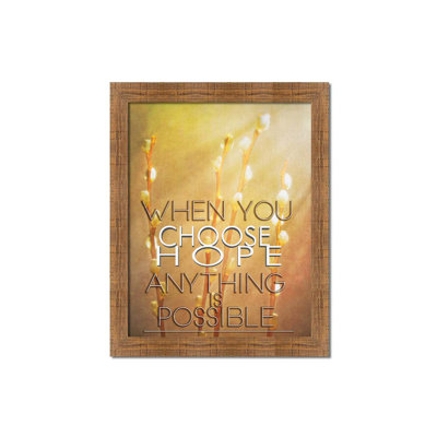 Choose Hope by Hal Halli. Paper Print - Mounted & Framed, image size