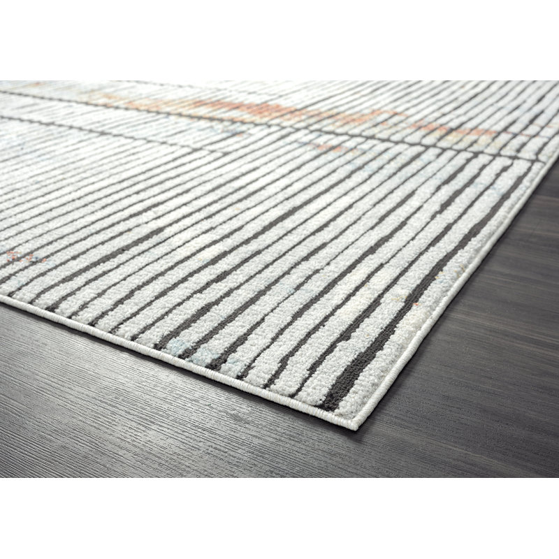 Haether Abstract Indoor Rug, Rectangle 5'3" x 7'6"
