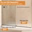 Porte de douche sans cadre 55-59 po L x 72 po H, cabine de douche coulissante double avec verre trempé de 5/16 po (8 mm), revêtement facile à nettoyer, noir mat