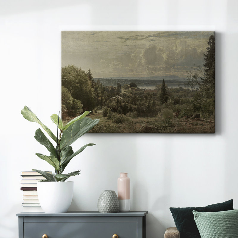Paysage rétro - DCCCX, H 9 po x l 13 po, Toile tendue