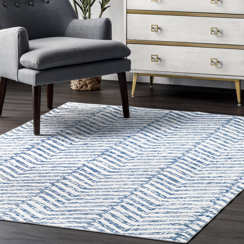 Rosanne SpinClean Machine Washable Geometric Area Rug, Rectangle 3' x 5'