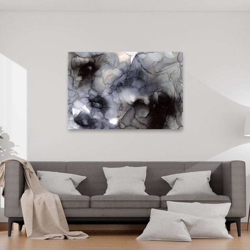 Elegant Fluid Swirls Abstract Contemporary Elegant Wall Art Print 1 Piece Wrapped Canvas Wall Art, 152.4cm H x 101.6cm W