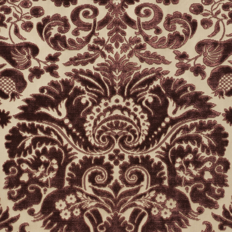 Tissu en velours Morimont, Bois de rose