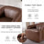 Fauteuil demi-tonneau pivotant en cuir véritable-784534201