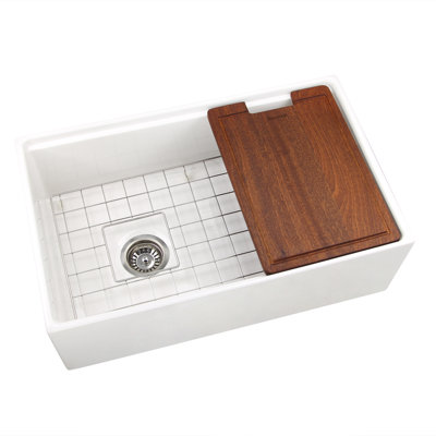 30'' L Farmhouse / Apron Single Bowl Fireclay Kitchen Sink