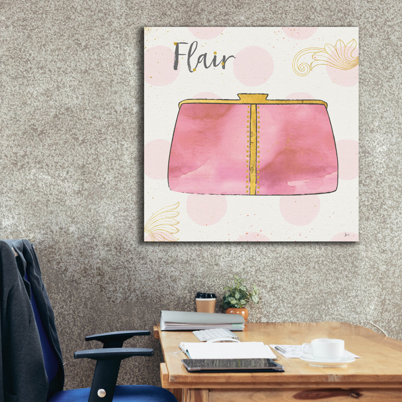 «Fashion Blooms II Pink» par Jess Aiken, art mural sur toile, H 37 po x l 37 po x P 1,5 po