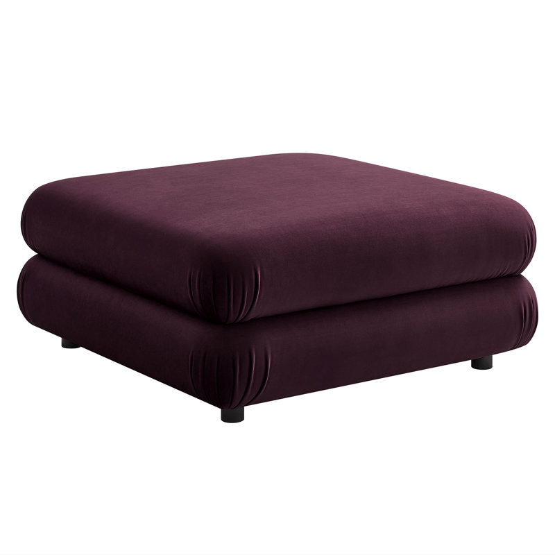 Jubilee Modular Performance Velvet Ottoman, Mulberry