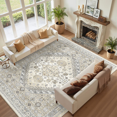 Area Rugs for Living Room,Non-Slip Washable Rugs, Stain Resistant Home Decor Rug
