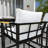 4-Person Rectangle Iron Outdoor Patio Dining Set With Thickened Cushions-1101924738
