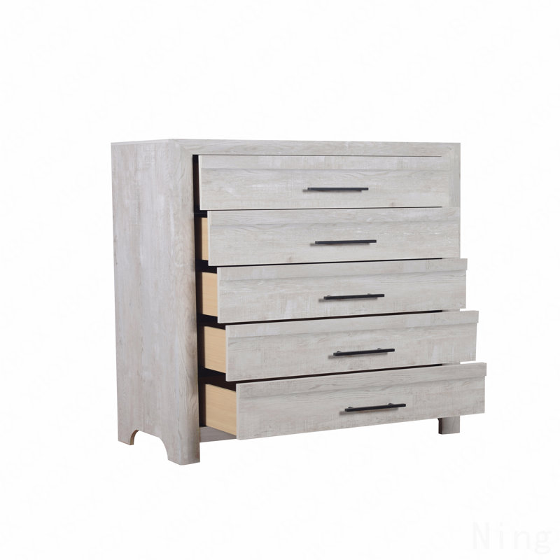 Commode à 5 tiroirs, fabrication en bois de style moderne
