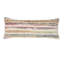 Oreiller 14 po x 36 po 100% coton rayé blanc cassé rouge bleu orange et vert