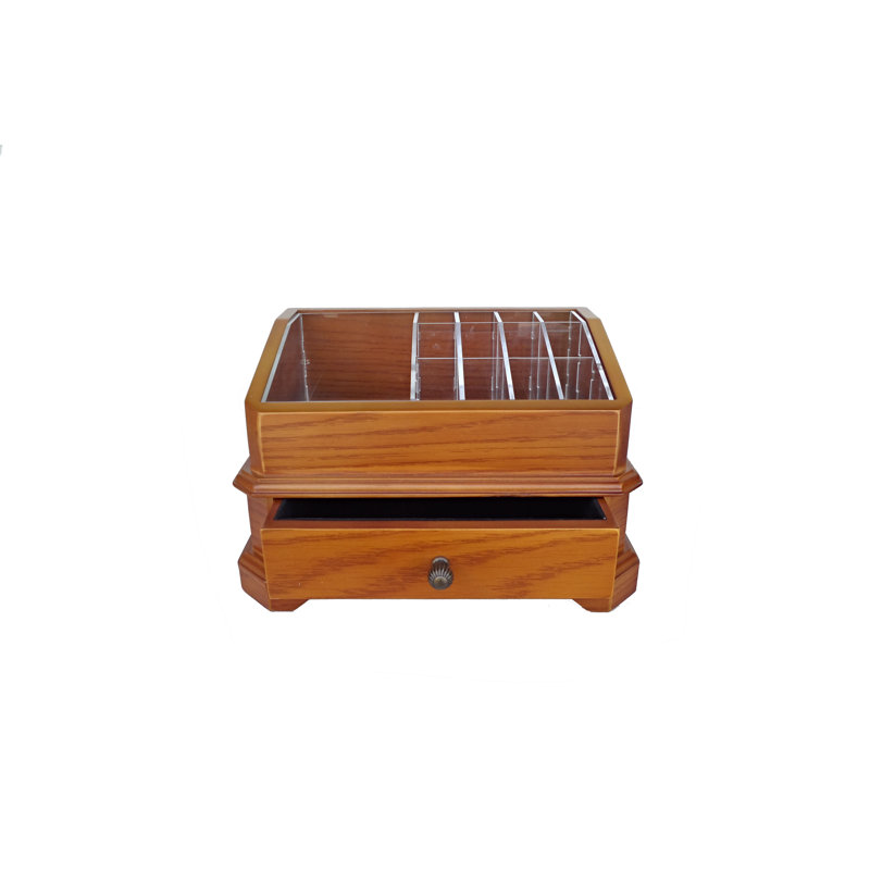 Netzer Wood Jewelry Box + Drawers