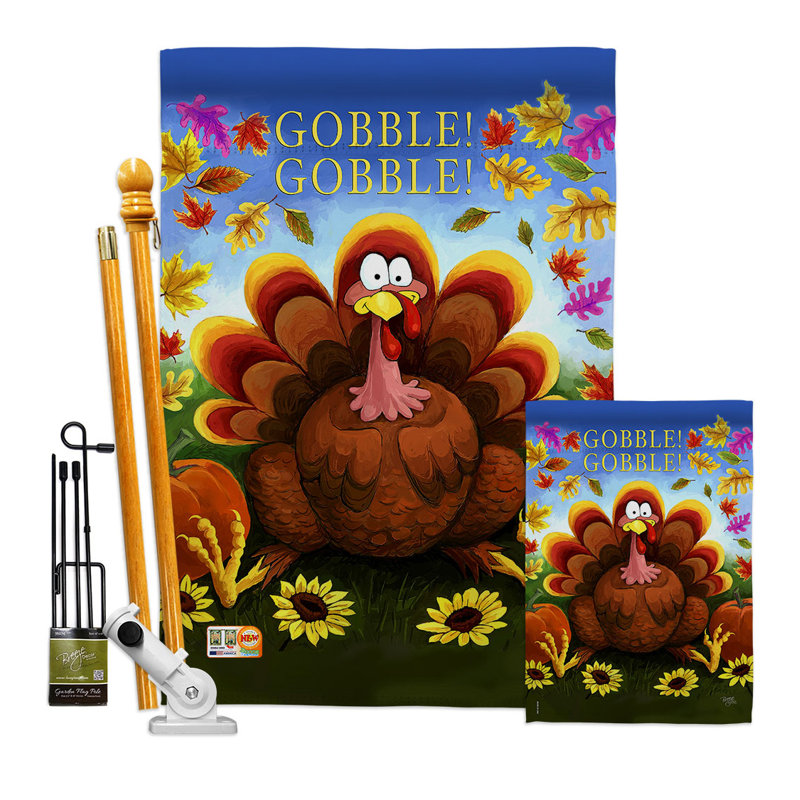 Double Sided 40'' H x 28'' W Polyester Animal Flag Set