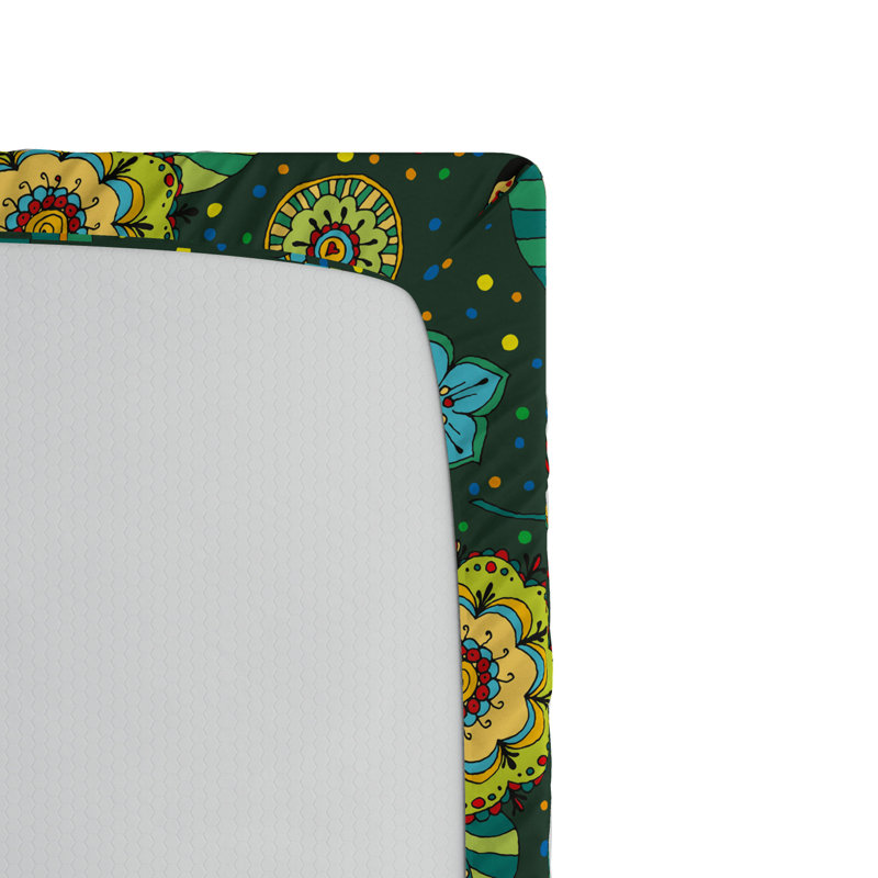 Microfiber Floral Fitted Sheet, Twin XL Fitted Sheet