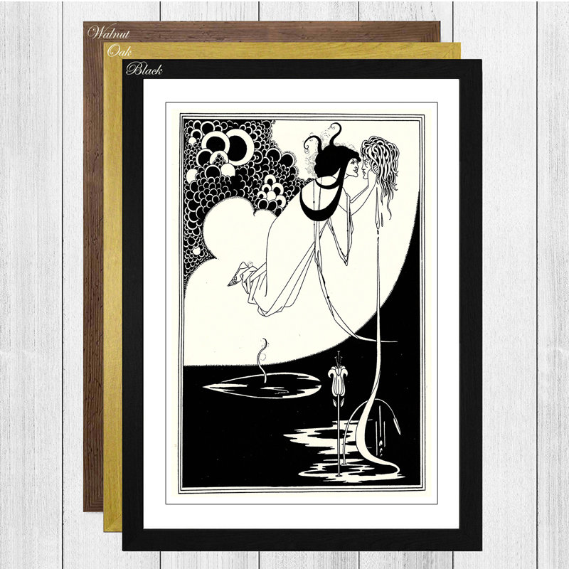 Aubrey Beardsley - Single Picture Frame Print, Black