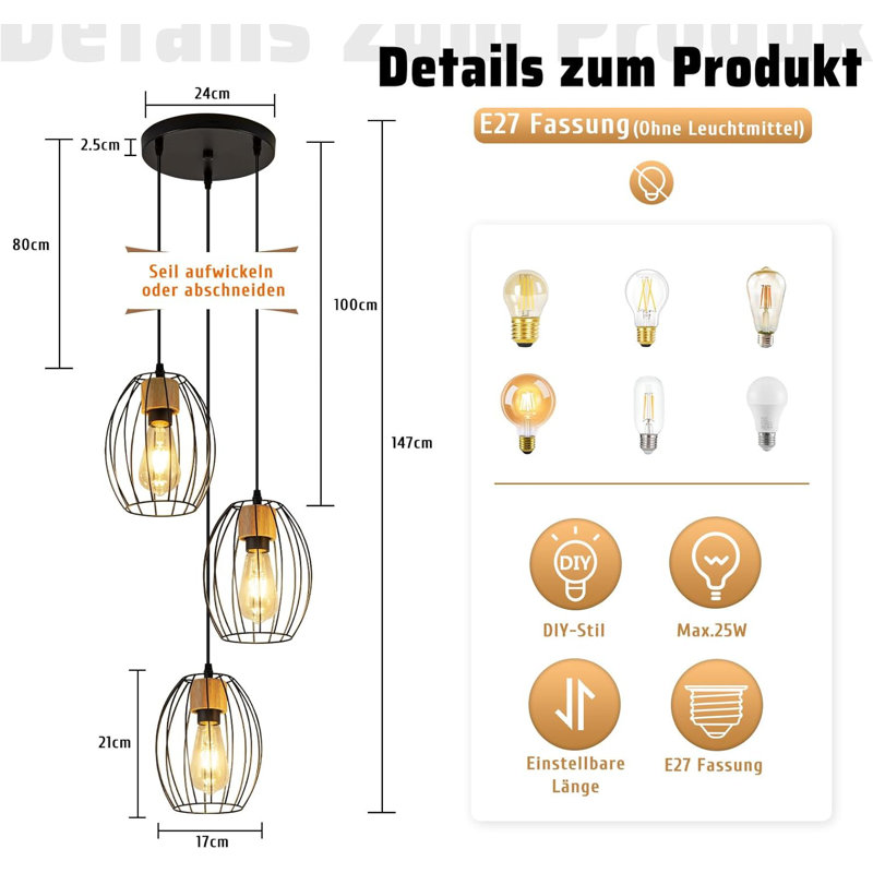3 - Light Stainless Steel Bell Pendant