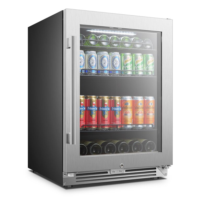 Lanbopro 112 Cans (12 oz.) 5.4 Cubic Feet Beverage Refrigerator with Wine  Storage & Reviews