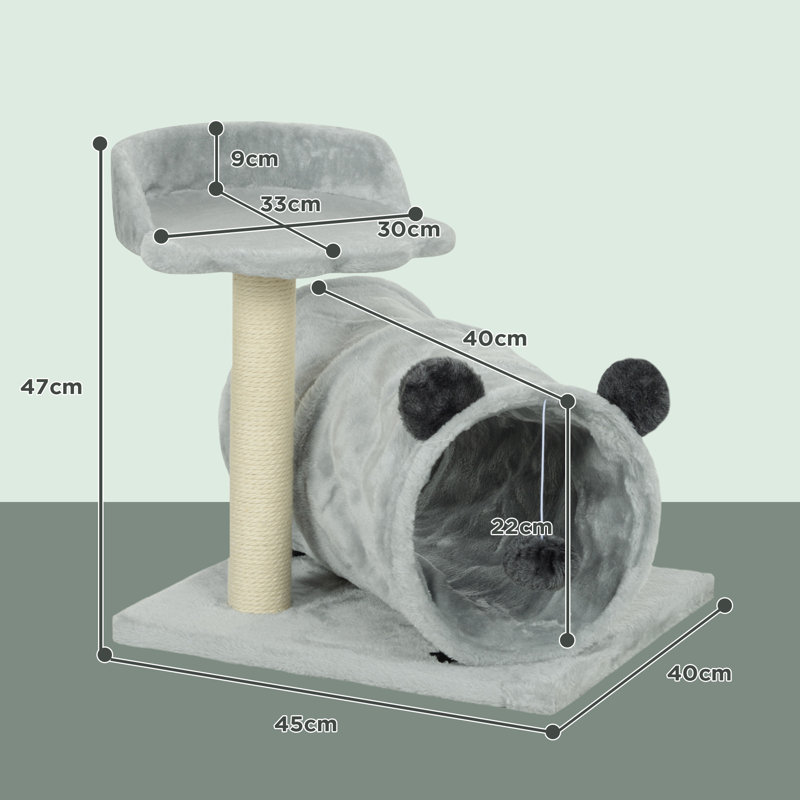 119.38cm H Cat Tree, Grey