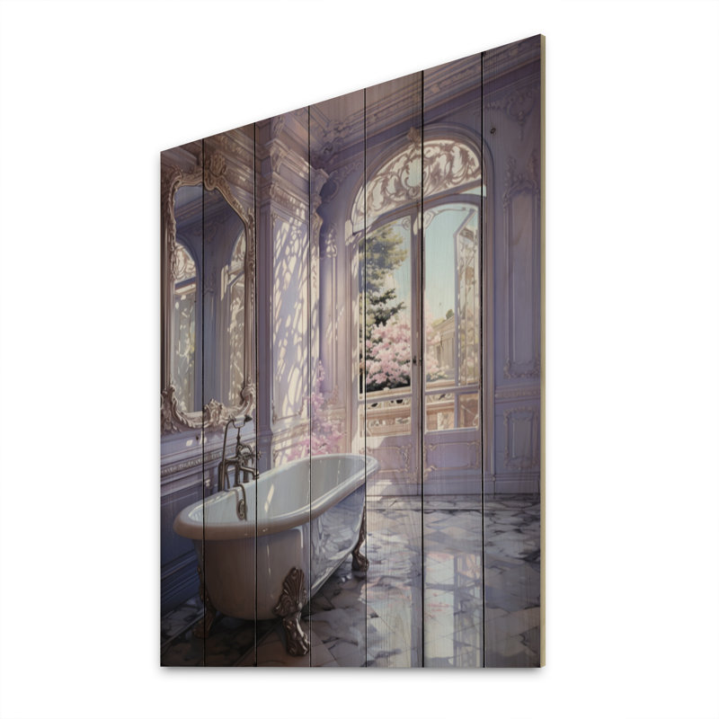 «Bathroom Pastel Serenity I» sur bois, H 40 po x l 30 po x P 0,78 po