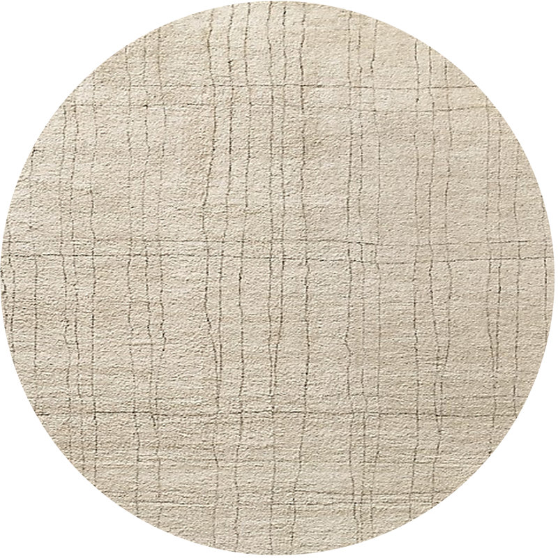 Geometric Indoor Rug, Round 3'