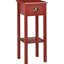 Table d'appoint à 2 niveaux avec tiroir, table de bout étroite avec tablette inférieure, pour le salon ou la chambre à coucher, rouge-93529211