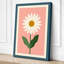 Daisy on Coral Botanical 1 Piece Wrapped Canvas Wall Art-1712529315-1712529336