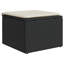 Ensemble de canapé de jardin Vidaxl noir, blanc crème