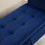 Banc de lit 51,5 po avec rangement en velours bleu marine