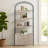 71’’ Arched Bookshelf with Cabinet