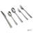 Elyon Hammered Reflective Silver 20-piece Flatware Set, Stainless Steel, Service For 4