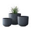 Tali 3 Piece 13.19 in, 11.02 in and 9.06 in L Round Lightweight Concrete and Fiberglass Indoor Outdoor Weather Resistant Planters with Drainage Holes Set-414053667
