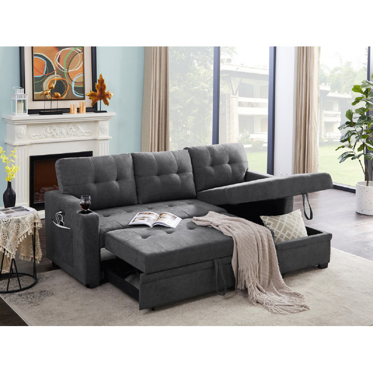 Barato 83 Wide Convertible Sofa