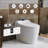 Smart Toilet Bidet Combo With Foot Sensor Open Cover/Seat, Self-Cleaning Nozzle, LED Display, Three Level Heated Seat/Airflow, Night Light, Knob Control, Soft Close, Auto Flush, With Remote Control