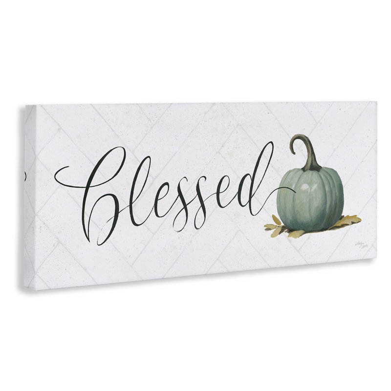 «Blessed with Pumpkin», art mural sur toile par Wellington Studio, H 13 po x l 30 po