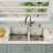 Karran 16-Gauge Stainless Steel 33'' X 22'' 60/40 Double Bowl Undermount Kitchen Sink Kit
