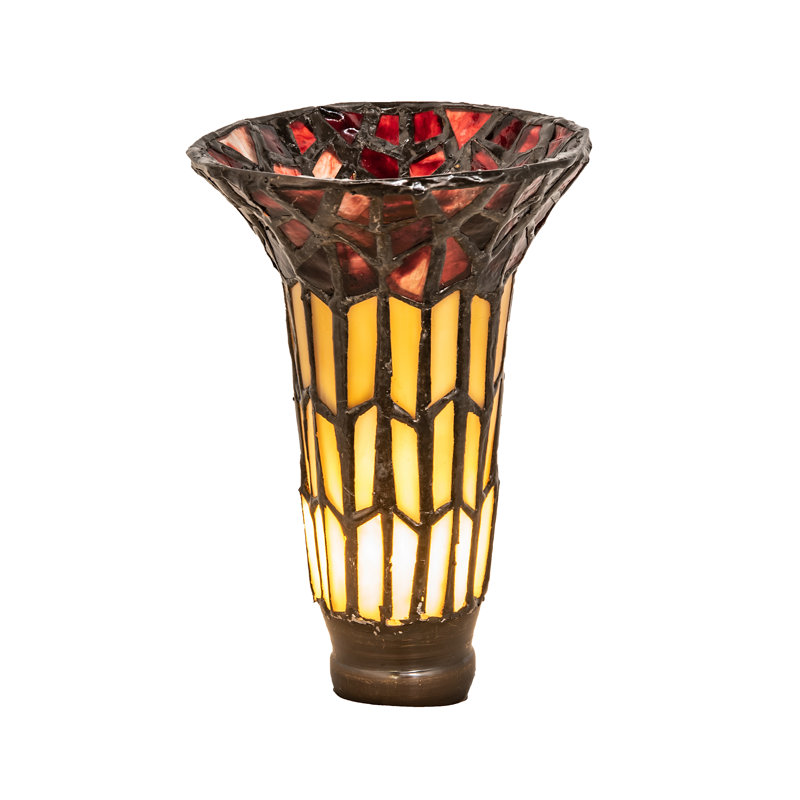 Bell Lamp Shade, Amber/Red