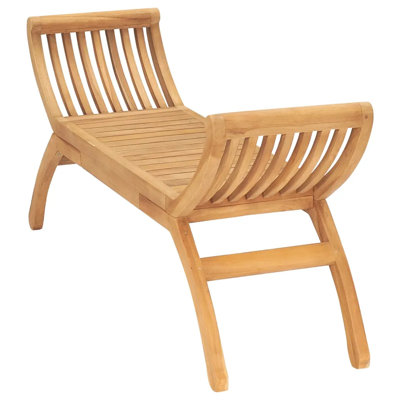 vidaXL Garden Bench Warm Brown Solid Teak Wood Medium Durable by VidaXL