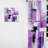 Walmoor Tachisme Purple Cubism Brush III - Modern Curtain - Velvet Room Darkening - 1 panel-748475419