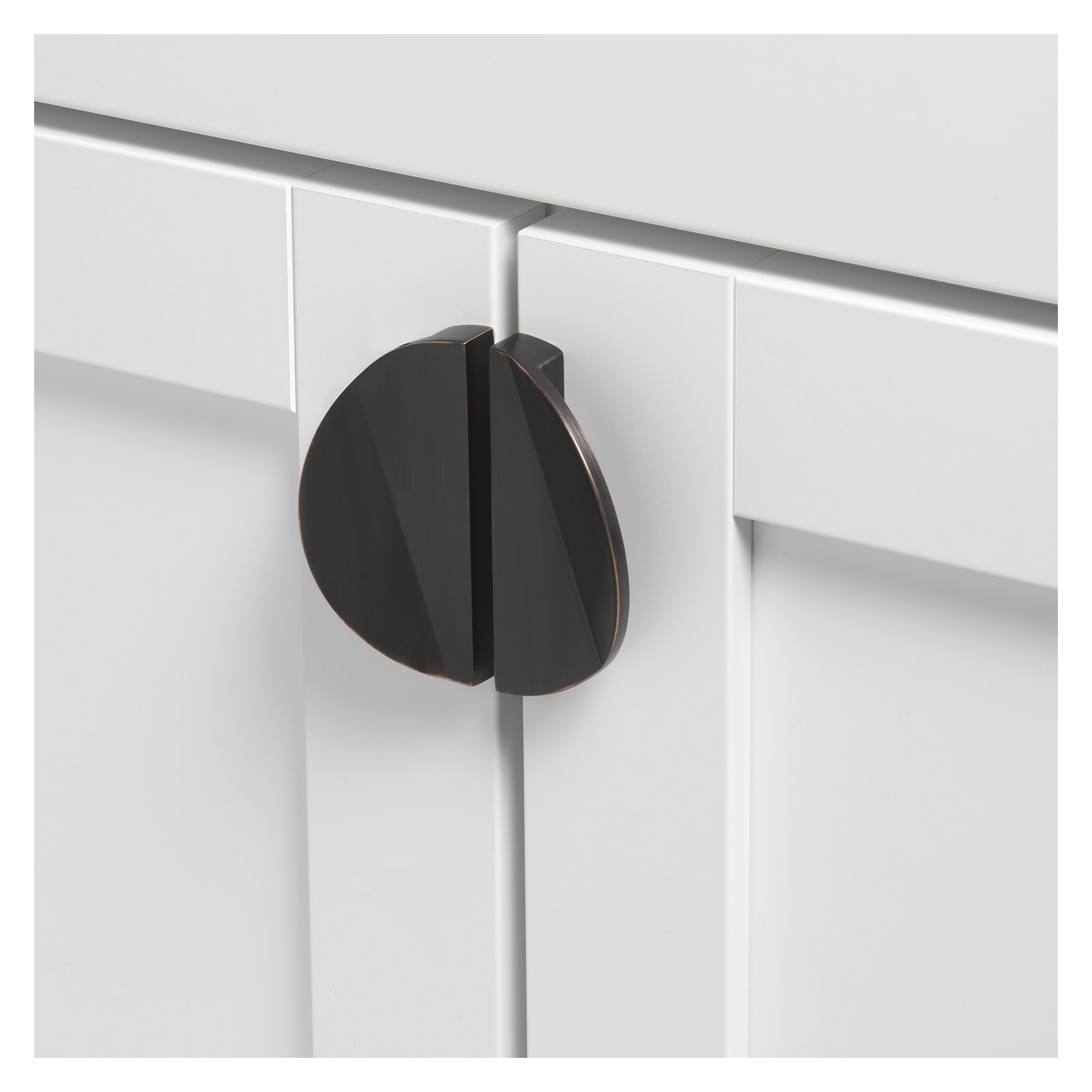 Giana Collection 2-1/2 in. Length Geometric Knob, Oil Rubbed Bronze