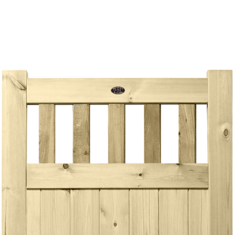 Nathanson Pressure Treated (Tanalised) Wood Gate, 120cm H x 90cm W x 4.5cm D