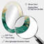 Doré et vert Soft Wave Fusion II - miroir mural ovale moderne-858369444