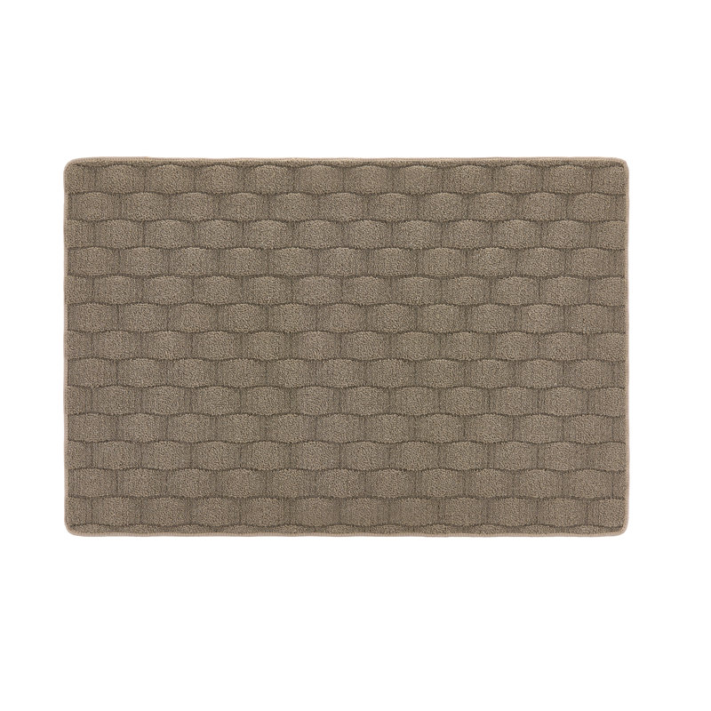 My Mat Sculptured Washable Basketweave Mink Rug, Rectangle 100 x 150cm