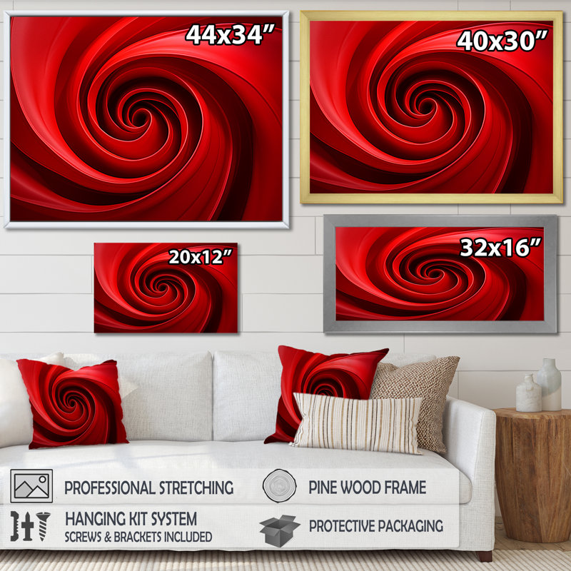 Maville - Abstract Spirals Wall Art, 30" H x 40" W x 1.5" D, Wrapped Canvas