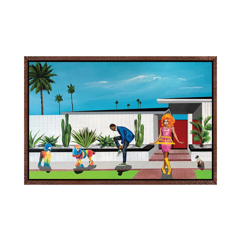 Off To Pride by Dan Nelson - Print on Canvas, 45.72cm H x 66.04cm W x 3.81cm D, Classic Brown Wood Framed