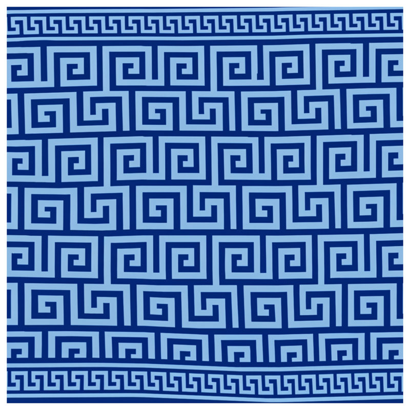 Rideaux de douche à motif de clé grecque extra longs, 70in W x 93in H