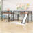 Esteri Twin Size L-Shaped Loft Bed, Wood Loft Bed with Slide-326534232