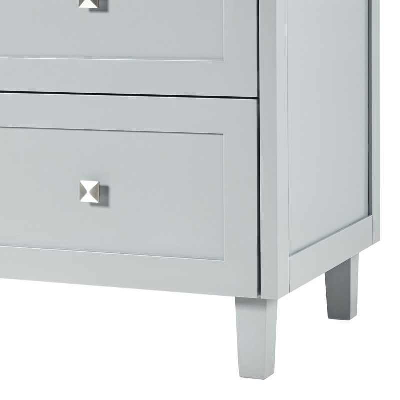 ARIEL Monroe 48 Single Sink Bathroom Vanity with Carrara Quartz Top, Gray, Pure White Quartz, 67"