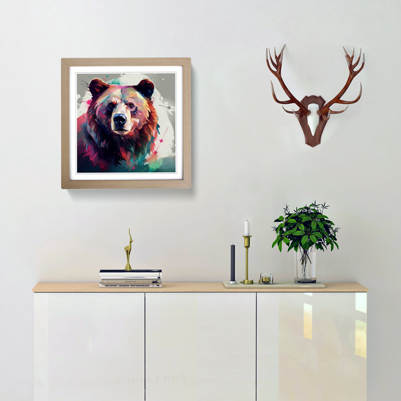 Single Picture Frame Print on Wood, Oak